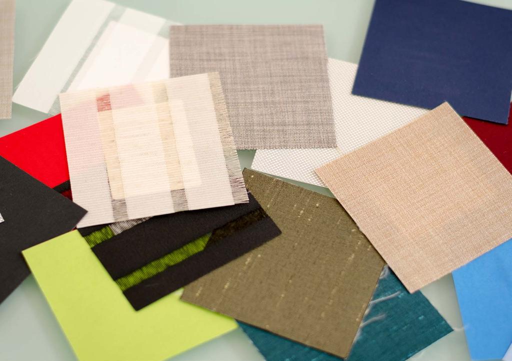 fabric selection With a huge range of different colours, textures and patterns to
