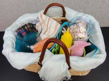 If you have to keep your FHS supplies in a visible area of your home you can make it attractive and part of your overall décor by placing everything in a basket, box, or storage container that aligns