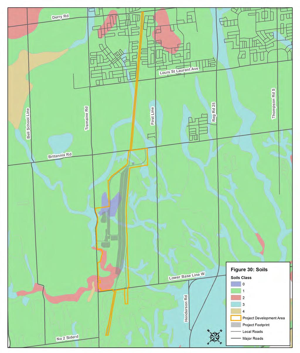 HALTON MUNICIPALITIES BRIEF: APPENDIX A 30 Project location in relation to soil quality at and around the Project site.