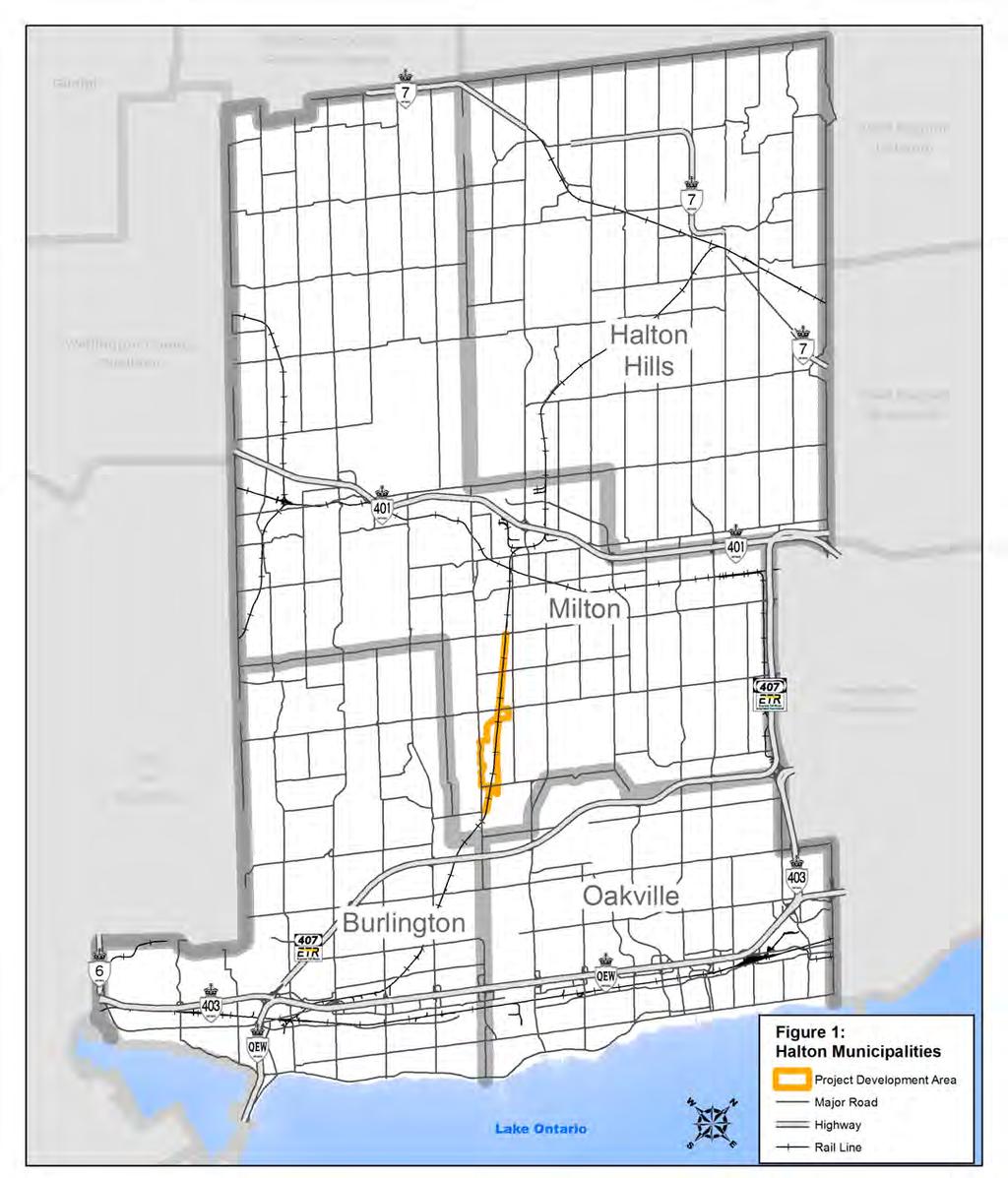 1 HALTON MUNICIPALITIES BRIEF: APPENDIX A Identification of the location of the CN Project