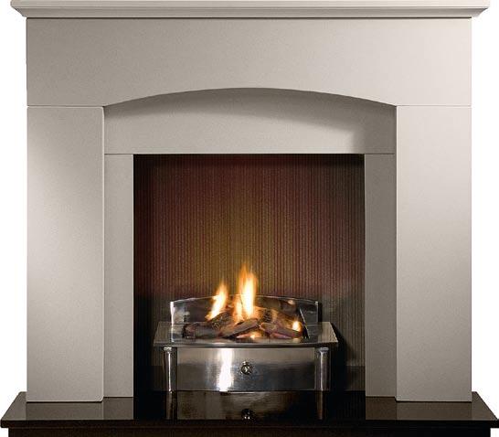 THE CARTMEL 48 SUITE Mocha Beige FIRE: SOLARIS OPEN FRONTED GAS CONVECTOR FIRE IN