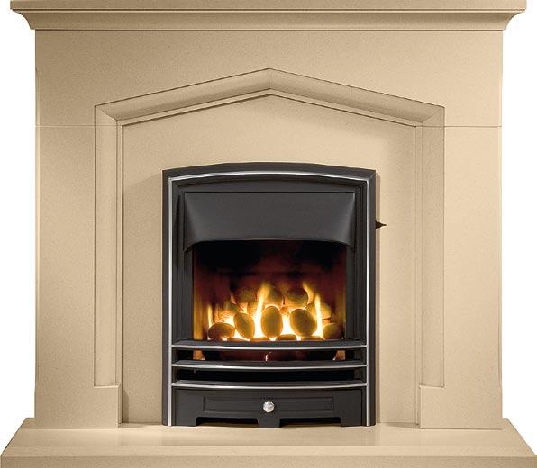 PORTUGUESE LIMESTONE THE KENDAL 48 SUITE Marfil FIRE: LUNAR open fronted gas