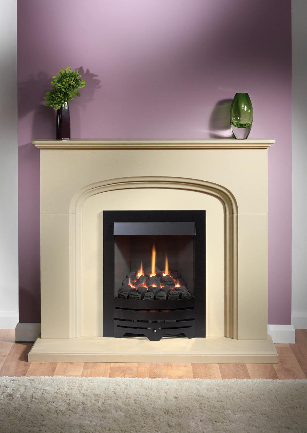 BOWLAND 46 THE BOWLAND 46 SUITE Marfil FIRE: HIGH EFFICIENCY GLASS FRONTED CONVECTOR