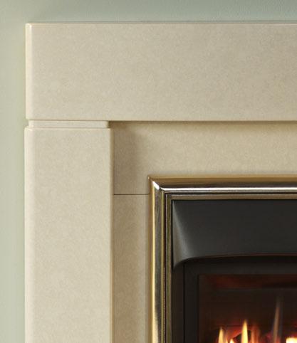 CLIFTON 44 Fireplace Suite In Perla Micro Marble Suite consists