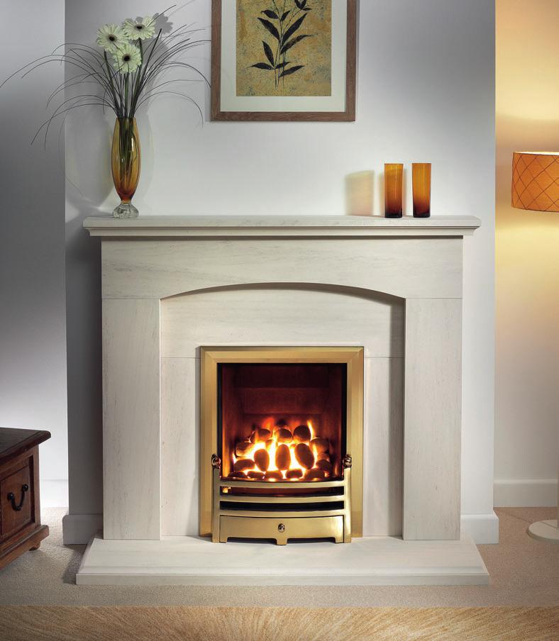 CARTMEL 48 Fireplace Suite In Portuguese Limestone Suite consists of.