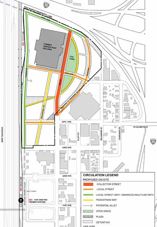 Circulation GDP PROPOSED IMP Improved Street Grid Connections to Neighborhood and 41st and Fox
