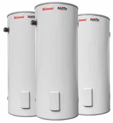Buy any selected * Rinnai Hotflo 250L or 315L hot water system in July and get 5000 bonus points Vitreous enamel lined steel tank Pressure temperature relief valve