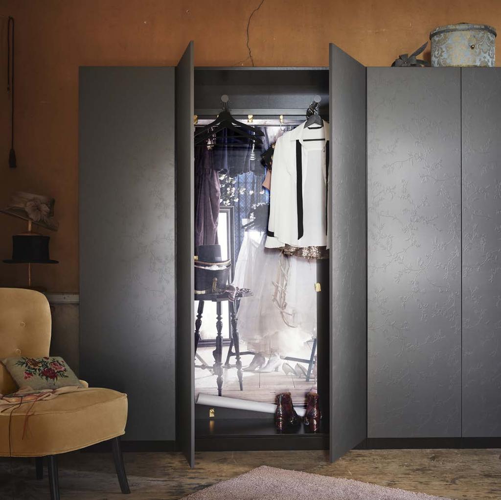 IKEA PRESS KIT / OCTOBER 2018 / 51 FLORNES DOORS If you re installing a new PAX wardrobe or just want to update your existing one, FLORNES doors can add a soft floral look.