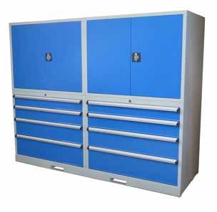 2020 Series Storeman Workstation Cabinets with Metal Doors CW-8DD-S CW-8DD-S-C High quality powdercoat finish & workmanship Anti-Tilt safety lockout system only allows 1 drawer to open per side at