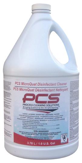 Use PCS MicroQuat to disinfect diluted 1 part PCS MicroQuat and 64 parts water in PCS MicroQuat work place bottle.