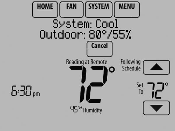 If you have one thermostat, temperature is measured at the thermostat (Fig. 302) or Portable Comfort Control (Fig. 303)