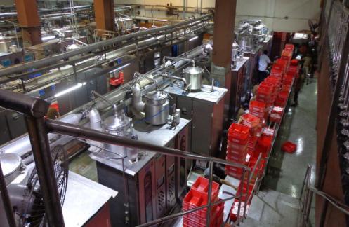 Earlier in the pouch section we had conventional milk pouch packing machines having a speed of 5400 pouches per hour &