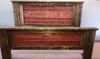 Four Drawer 4DR-RED-CH Five Drawer 5DR-RED-CH Six Drawer 6DR-RED-CH Rustic Plank Bed Rustic Trim This red wood plank bed will