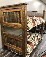 Twin RP-BW-T-B Full RP-BW-F-B Queen RP-BW-Q-B King RP-BW-K-B Califonia King RP-BW-CK-B Rustic Trim Bunk Bed Bunk beds are the ultimate space saver for