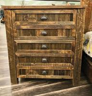 Barnwood Chest These reclaimed wood chest of drawers is perfect for saving closet space.