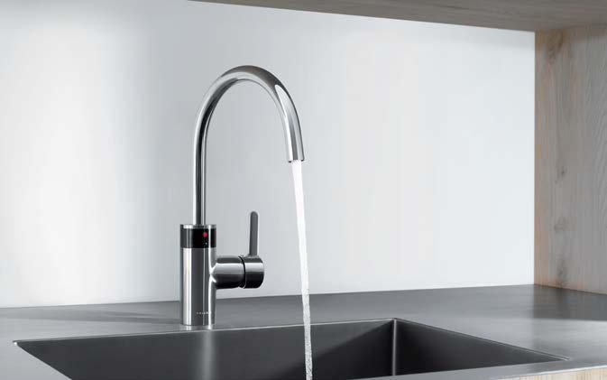 KLUDI E-GO single lever sink mixer DN 15 422100575 Premium solutions for the kitchen: sensor and manual operation The premium model is the essence of design and function: with purist clean lines and