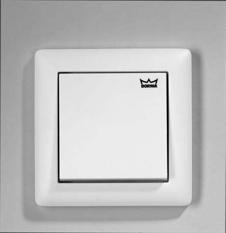 dormakaba ED, ED 250 Pushbuttons Pushbutton 80 12,5 Color 80 Single-pole changeover contact, standard frame, flush-mounted version, System 55 white 1144701170 Key switches KT 3-1 surface-mounted