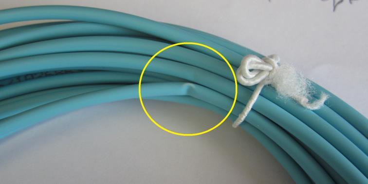 Example: Cable Kinks Poor quality cable sheath for one production batch: Risk for fibre breaks; 82 out of 110 tested articles rejected (75%) for one delivery.