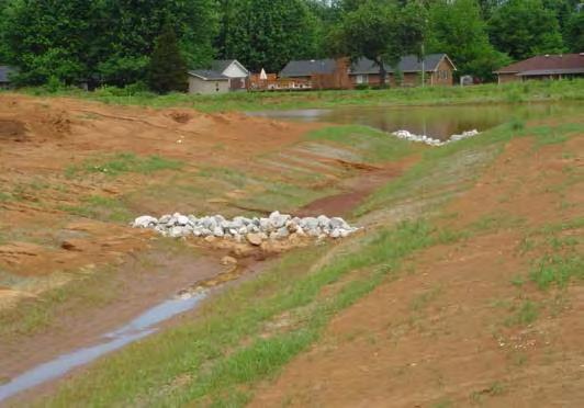 Erosion Prevention Practices EPP-14 Check Dams Symbol CD Description Check dam are use to reduce the velocity of concentrated stormwater flows, small temporary constructions are built across swale or