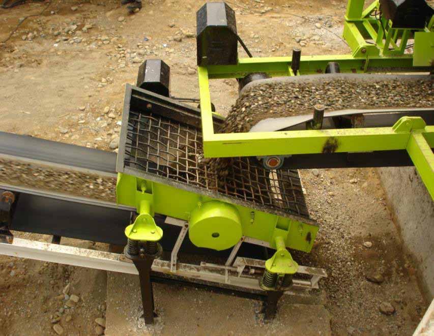 VIBRATING SCREEN In the stationary as well as mobile drum mix plants, a rugged single deck vibratory screen is
