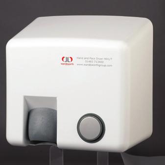 hand dryers 05 HD1/T HD2 HD3 The Bunnie HD1/T machine is very efficient. The warm air can be directed to the hands or face by operating the diverter flap.
