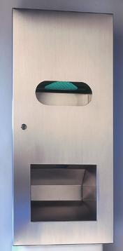 The back box has a depth of 133mm. The paper Towel Dispenser will hold up to 400 C fold towels with a width of up to 230mm.