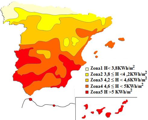 of temperatures and also the less raining zones has fewer levels of speed levels. Graphic: Levels of the wind in the Spanish land.