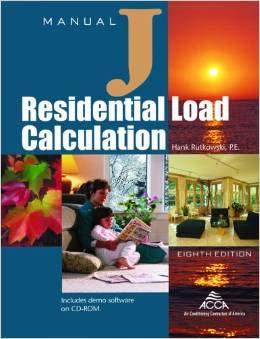 Manual J Load Calculation Manual J Load Calculations First step in the design process of a new heating and air conditioning system HVAC designers are able to: Determine the total amount of heat that