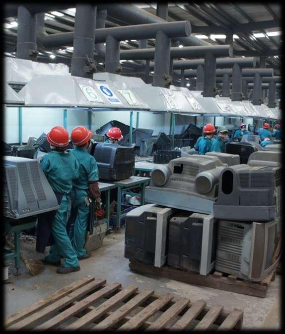 Southwest China Resource Recycling Base Founded in 2010 Operational in 2011 131 acres 2000 employees CRT, PC, washer, and refrigerator dismantling; PET recycling 8000