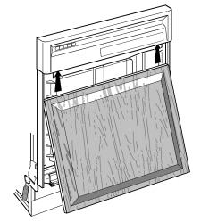 Tip the custom door panel as shown in Figure 4-4, and insert the top edge into the rear channel at the bottom of the control panel. (Fig. 4-2) 3.