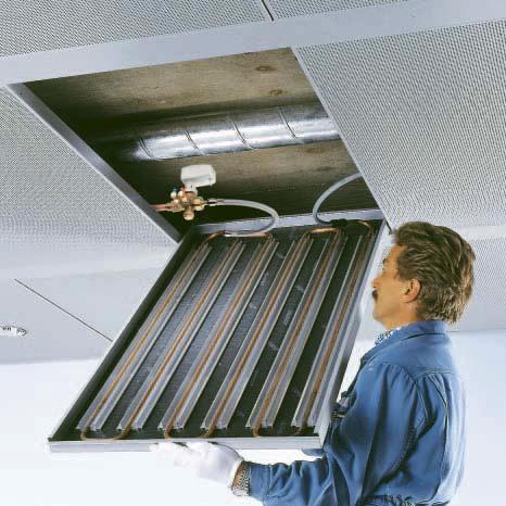 Examples of installation in cooling systems Chilled ceiling systems make up a growing share in the cooling sector for office buildings.