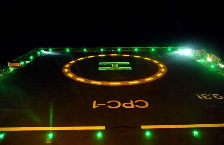 The Touchdown / Positioning Marking Circle and the Heliport Identification marking (H) gives the pilot accurate cueing and