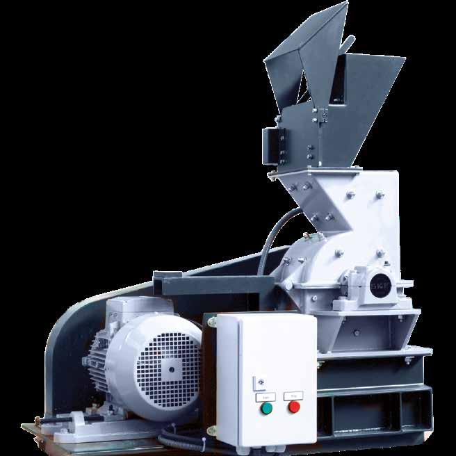 Size Reduction Machines Hammer mill The hammer mill is suitable for the crushing of soft to medium hard materials with degrees of hardness between 2 to 5 according to Mohs.