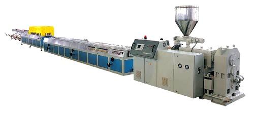 SJ-Single-screw extruder The extruder can be used for extruding thermo-plastics such as PE, PEX, PP-R, PP, PVC, ABS, etc, and widely used in the process of polyolefin pipe.