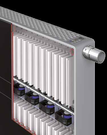 Advantages that make the difference Compatible with different types of heat generators The low temperature E2 radiator also works