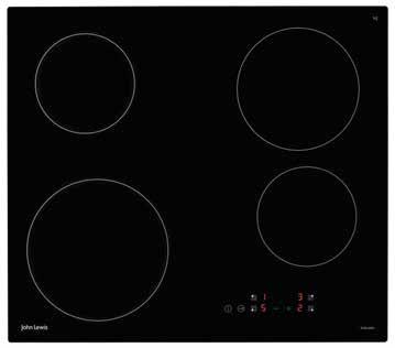 Each hob has nine power levels, giving more accurate temperature control, as well as heat indicators to let you know if the surface is still hot. H1 W59 D52cm H3.