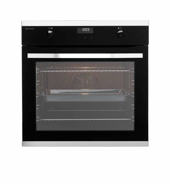 electric single oven JLBIOS631 Stock number 890 30208 359 This budget-friendly built-in oven has a compact, sleek design and a choice of useful cooking programmes including both conventional and fan