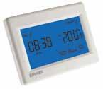 (65mm x 48mm) Day and time display Extra slim control panel (15mm deep) Controls air, floor and air & floor temperatures using remote sensor Heating on and programme number icons Offers simple to use