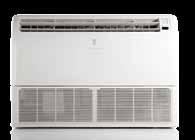 DUCTLESS SPLIT SYSTEMS Floor/ceiling universal heat pump Indoor unit can be installed 2 ways: low against the wall or on the ceiling.