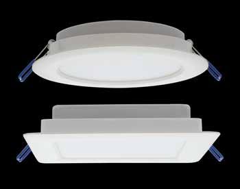 LED Downlight Slim EcoMax Features Benefits Application Very flat design, only 34mm height Efficacy up to 85 lm/w Available both in round and square version Two lumen packages Including 30cm