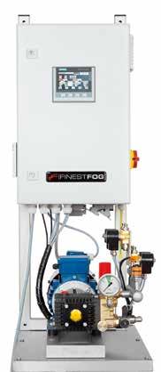 The fully automated FINESTFOG Premium Single and Twin (below right) serve one or two zones and can handle up to 250 l/h of