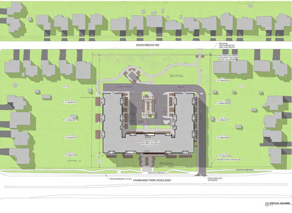 SITE DEVELOPMENT CONCEPTUAL SITE PLAN The adjacent rendering shows the proposed