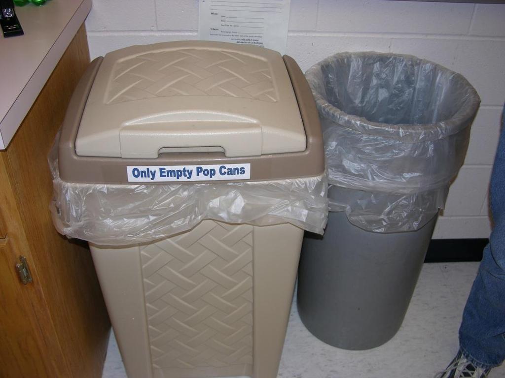 Sanitation Keep counters and floors clean and picked up Keep trash bins emptied