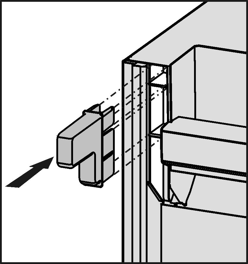 Putting into operation u In the case of an appliance with enclosed wall spacers, mount the wall spacers on the back of the appliance at the top left and right. u Dispose of packaging material (see 4.