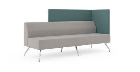 2" Arm Three-Seat Lounge with 2"