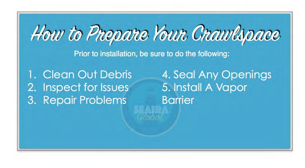 Prepare Crawl Space for Installation Tips for Dehumidifier Installation Operating Instructions Benefits of a Dehumidifier Common Terms Parts Diagram Trouble Shooting Submit Warranty Additional