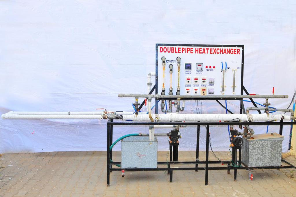 Panel board Manometer Calming section Test section Cold water pump Cold water tank