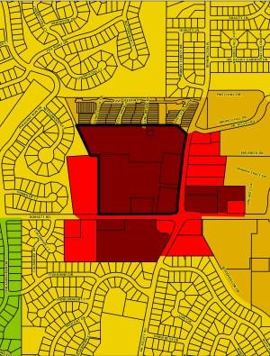 REFER TO FIGURE 1 NEIGHBORHOOD CONDITIONS/LAND USE Land use around the immediate site is commercial.