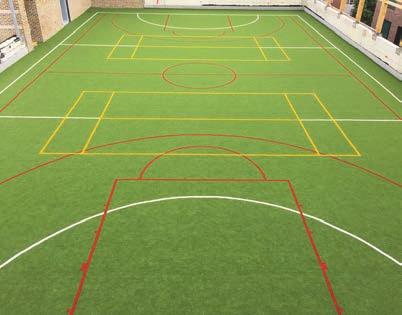 Sand Filled Sand Dressed MUGA One of the first artificial grass sports systems.