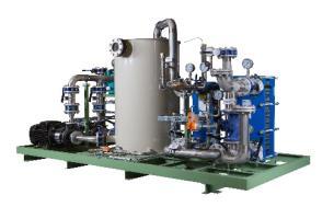 Design mostly in modular design with heat exchanger for separation into "fouled" and "clean" circuits with highest demands on the cooling water quality Industrial applications in all